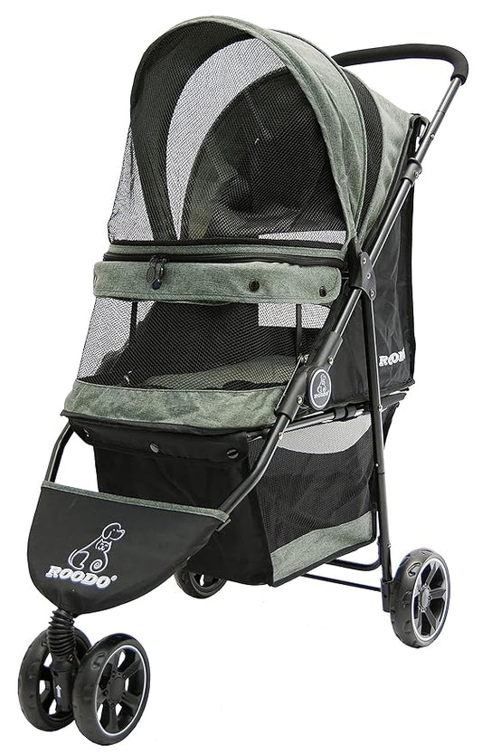 ROODO Dog Stroller 3Wheel Pet Stroller Cat Stroller 30lbs Small