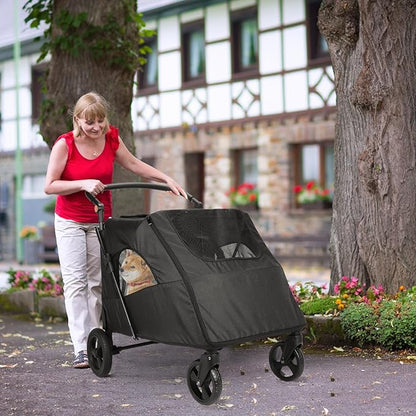 Dog Stroller Pet 4 Wheels,