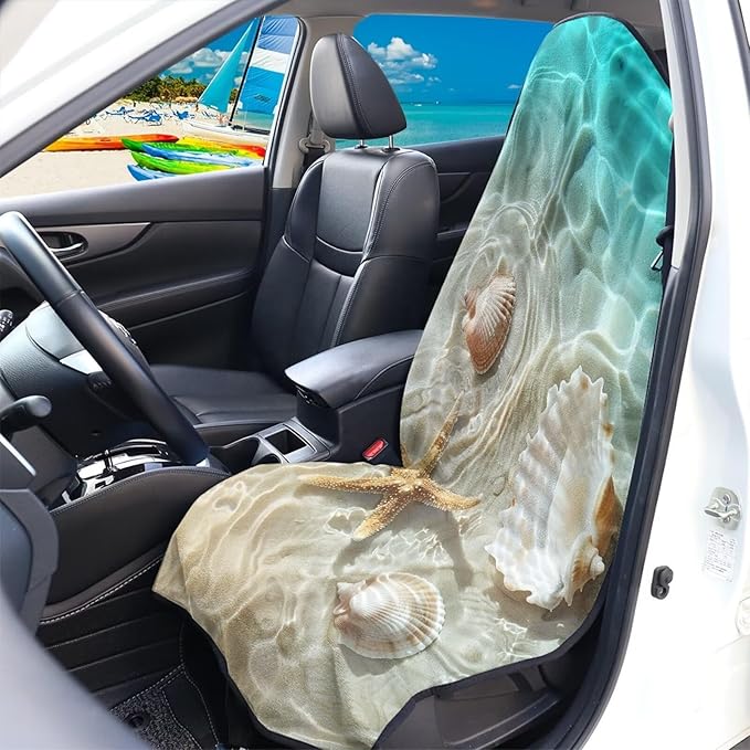 Starfish Waterproof Towel Car Seat Cover Anti-Slip Bucket Seat Protector Washable Car Accessories Decro from Sweat