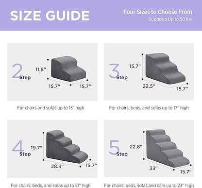 Lesure Dog Stairs for Small Dogs 3 Steps