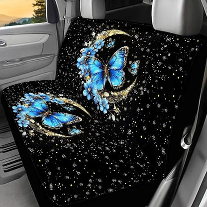 AFPANQZ Blue Butterfly Moon Full Wrap Car Seat