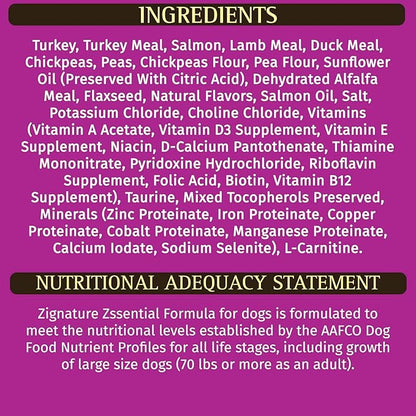 Zignature Zssential Limited Ingredient Formula Dry Dog Food Small Bites Dry Dog Food 4lb