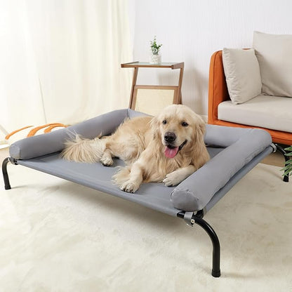Cooling Elevated Dog Bed with Pillows
