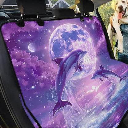 AFPANQZ Purple Moon Car Dog Cat Seat Cover