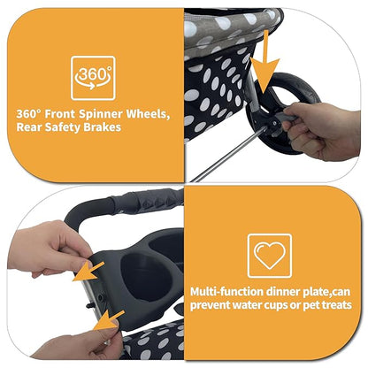 Small Dog Stroller 33lbs (Black