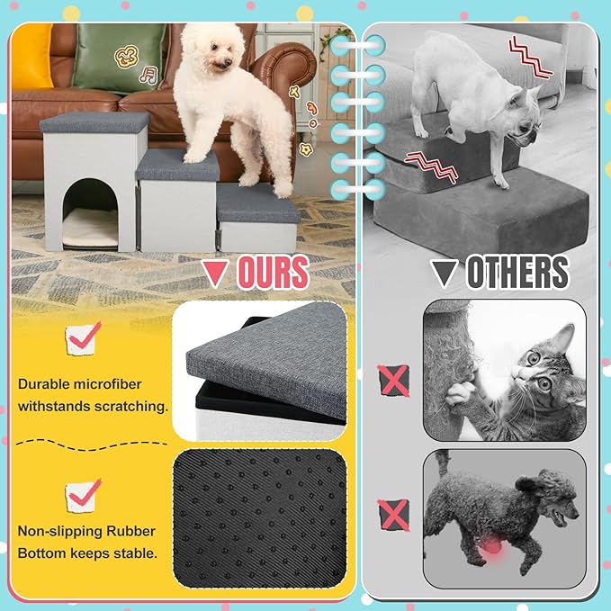 Dog Stairs for High Beds 22 inches(3