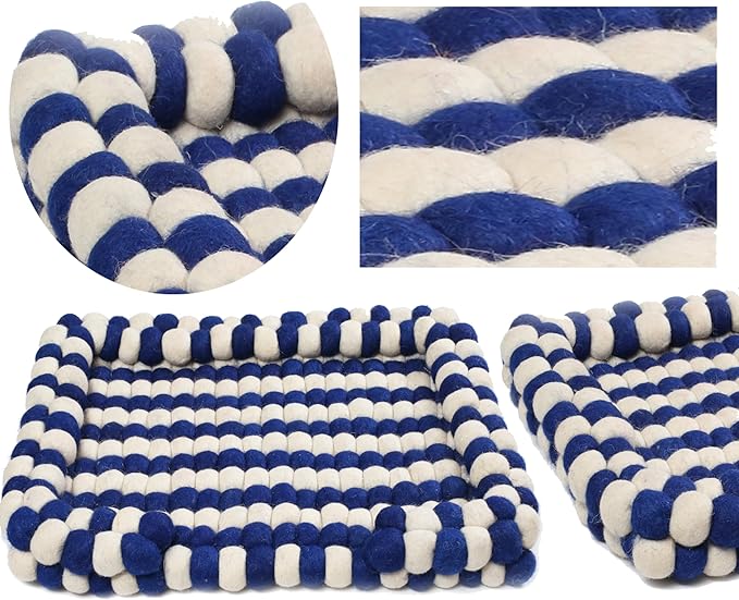 Felt Ball Dog Bed Wool Bed for Cats and Kittens Fabric Pet Beds Luxury Cat Dog Bed