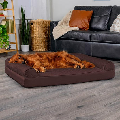 Furhaven Orthopedic Dog Bed for Large Dogs w/ Removable Bolsters & Washable Cover 95 lbs