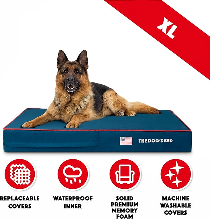 The Dog’s Bed Orthopedic Memory Foam Dog Bed 46x28, Pain