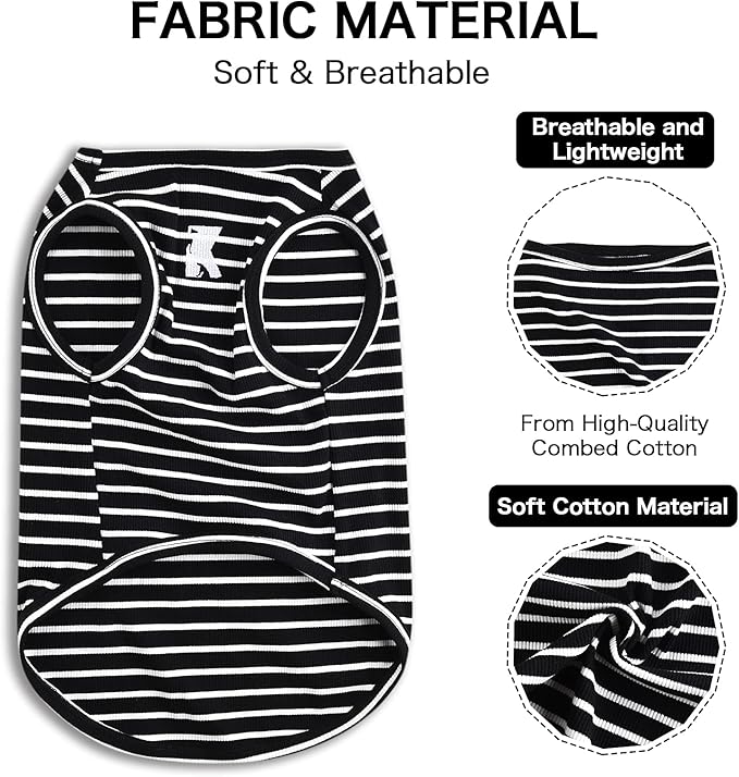 Koneseve Dog Shirt Vest Lightweight Stretchy Dog T-Shirts 2 Pack 4XL ]