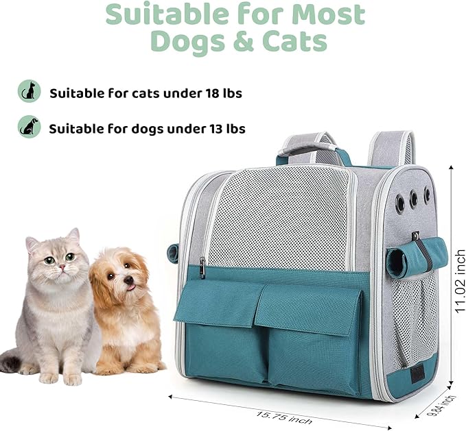 Pet Carrier Backpack for Dogs and Cats,Puppies, Breathable Dog Carrier Backpack,Cat Bag for Hiking Travel Camping