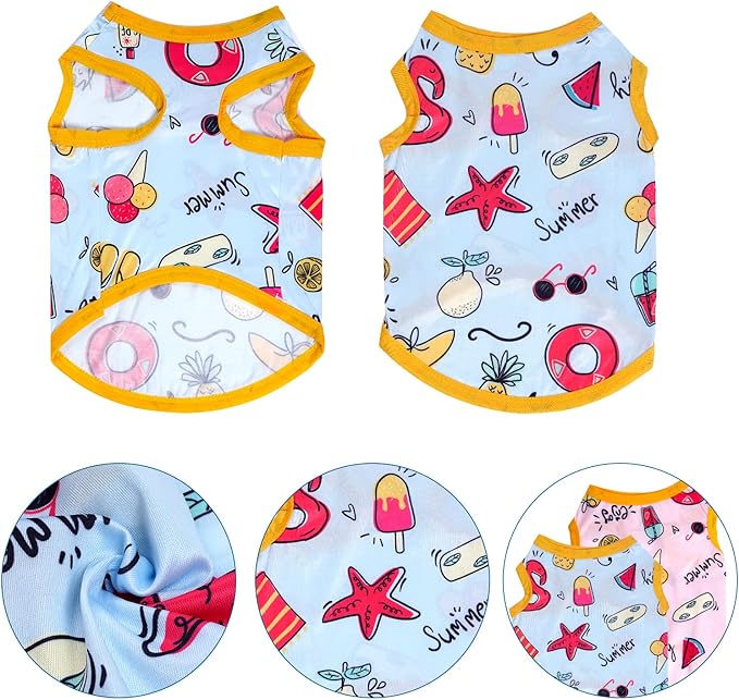 Dxhycc 5 Pieces Dog Shirts Pet Printed Puppy