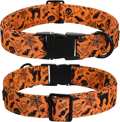 Lionet Paws Halloween Dog Collar with Bowtie 16-26in