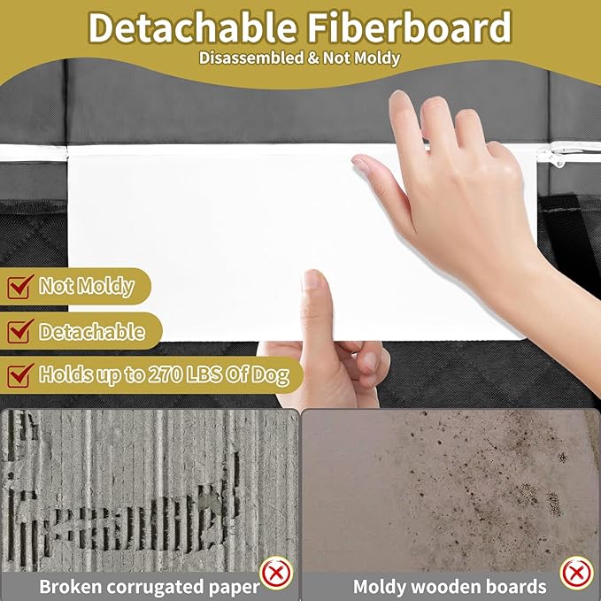 Easy-Going Waterproof Back Seat Extender for Dogs (53"x48", Black)