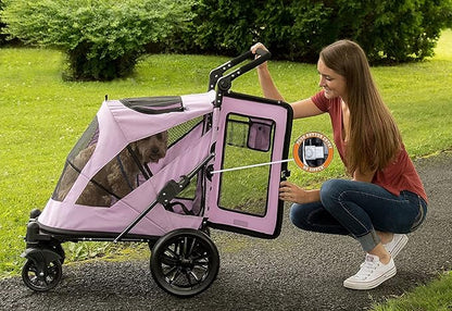 Pet Gear NO-Zip Pet Stroller with Dual Entry 1 Model, 4 Colors