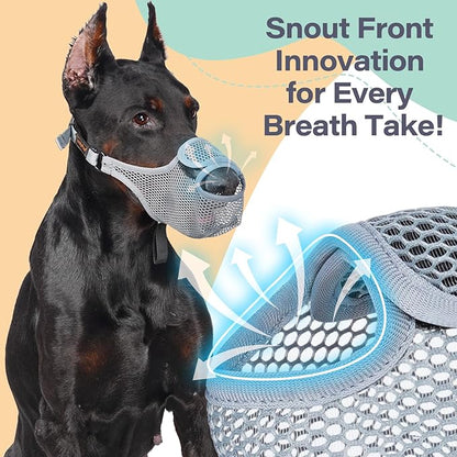 LUCKYPAW Dog Muzzle for Large Medium Small Dogs