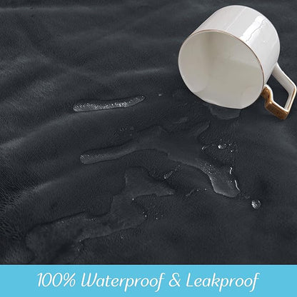 NICETOWN Dog Bed Covers Dog Pet Pads Puppy Pads Washable Mats for Dog Couch Protection Super Soft Pet Bed Covers Reversible Sherpa Fleece Blanket for Large Dog 50" x 60", Grey