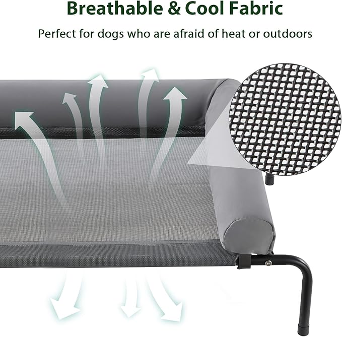 RRPETHOME Large Elevated Cooling Dog Bed