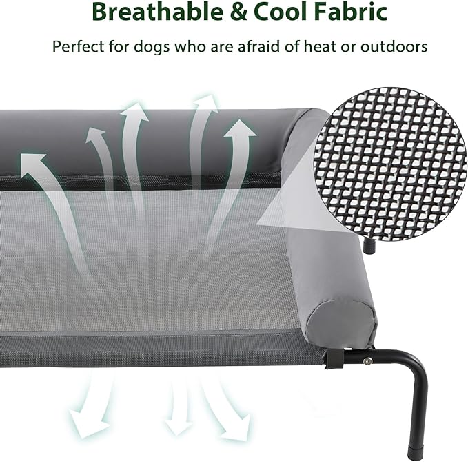 RRPETHOME Large Elevated Cooling Dog Bed