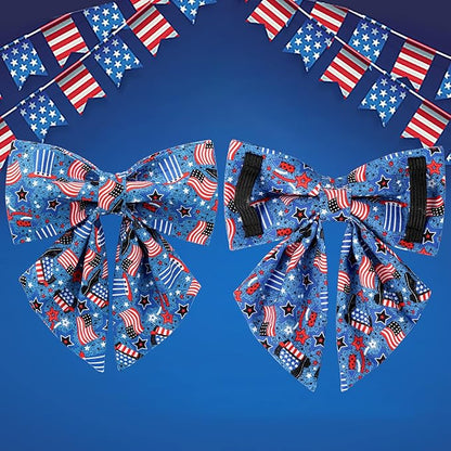 Patriotic Dog Collar with Bow Tie 4th of 16-24in
