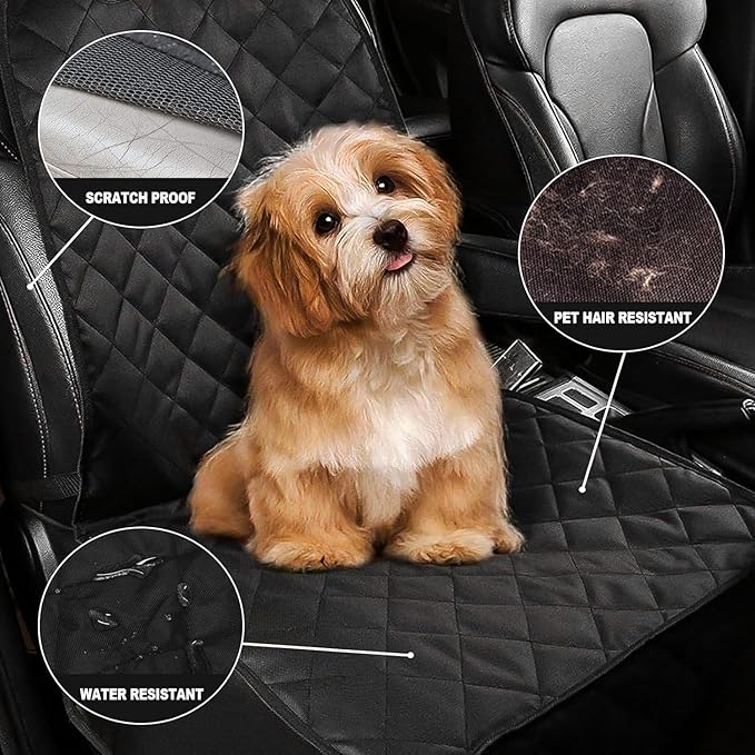 Pet Deluxe Thick Front Dog Car Seat Cover for Car SUV Waterproof Nonslip Pet Seat Covers for Jeep Dogs Cats 2 Front (2 Pack)