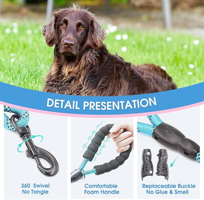 BAAPET 2/4/5/6 FT Dog Leash with Comfortable Padded Handle and Highly Reflective Threads for Small Medium and Large Dogs (2FT-1/2''