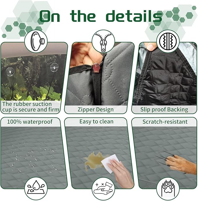 Bilisin Dog Car Seat Cover with Mesh Window 2019-2024 for