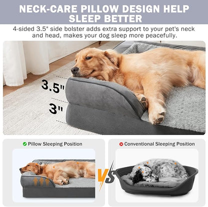 INVENHO Orthopedic Dog Bed for Medium Dogs