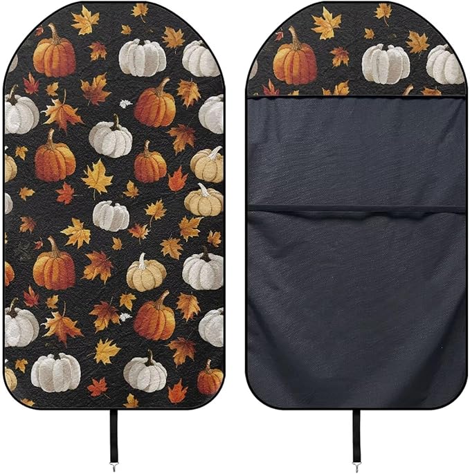 Yewattles Maple Leaf Pumpkin Waterproof Sweat Towel Car