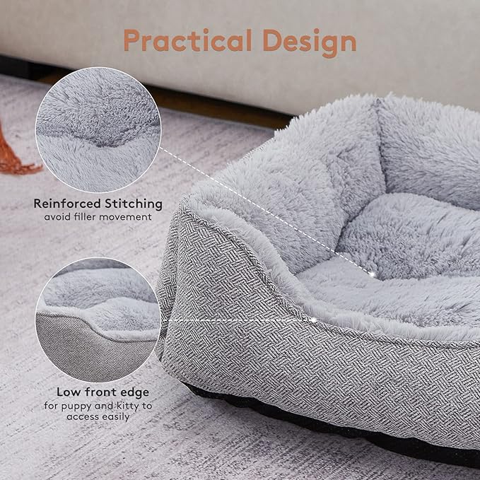 FURTIME Small Dog Beds for Small Dogs S(20''x19''x6'')