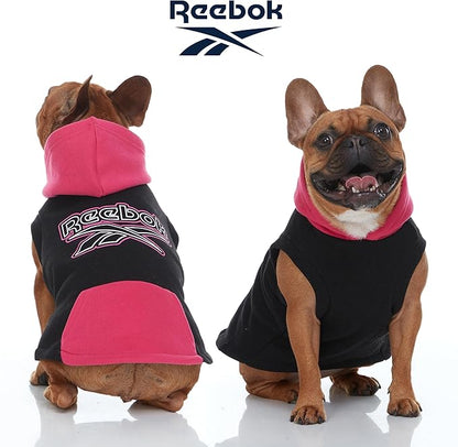 Reebok Dog Hoodie – Fleece Dog Sweater with Leash Hole