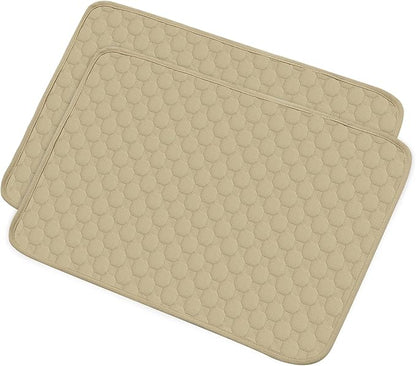 X AUTOHAUX 2 Pcs Dog Seat Cover Reuse 70x50cm Khaki