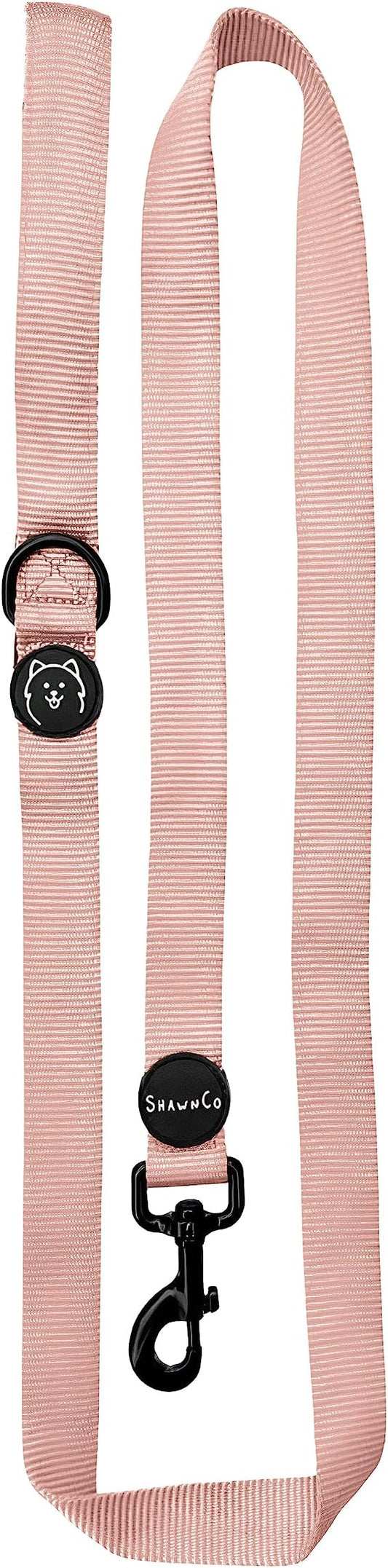 ShawnCo Dream Walk Dog Leash- Premium, Nylon Pet Leash with Soft Neoprene Handle for Small, Medium and Large Dogs (Rose Gold, Medium/Large)