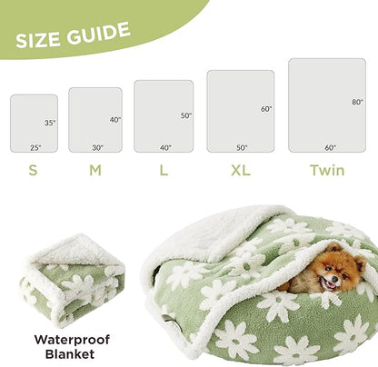 Lesure Waterproof Dog Blanket for Medium Dogs 3D Textured