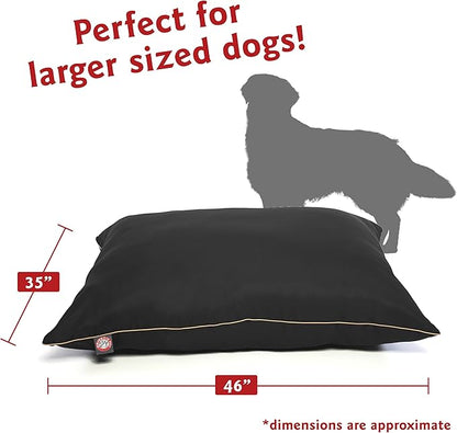 Majestic Pet Rectangle Large Dog Bed Washable – Non Slip Comfy Pet Bed – Dog Crate Bed Super Value Pillow Dog Bed – Dog Kennel Bed for Sleeping 46 x 35 Inch