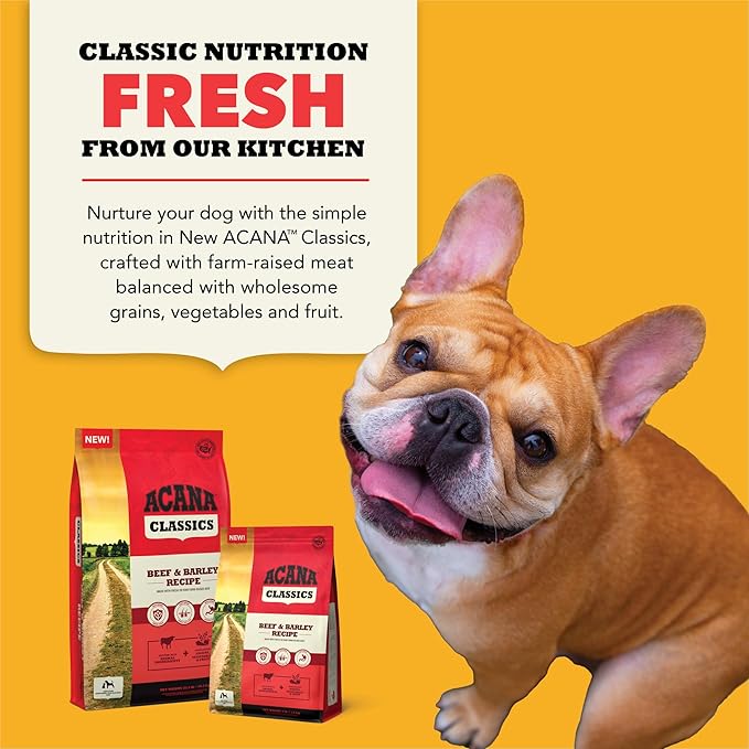 ACANA™ Classics Dog Food Beef & Barley Recipe Dry Dog Food, 22.5lb