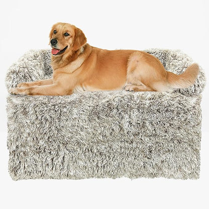 Calming Dog Couch Bed for Large Dogs 35.4 x 35.4 x 7.9 Inches
