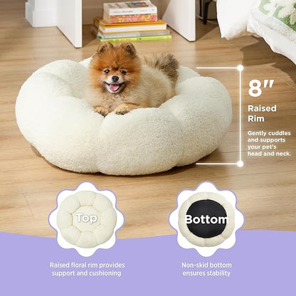 Lesure Calming Small Dog Bed 25 lbs, 23"