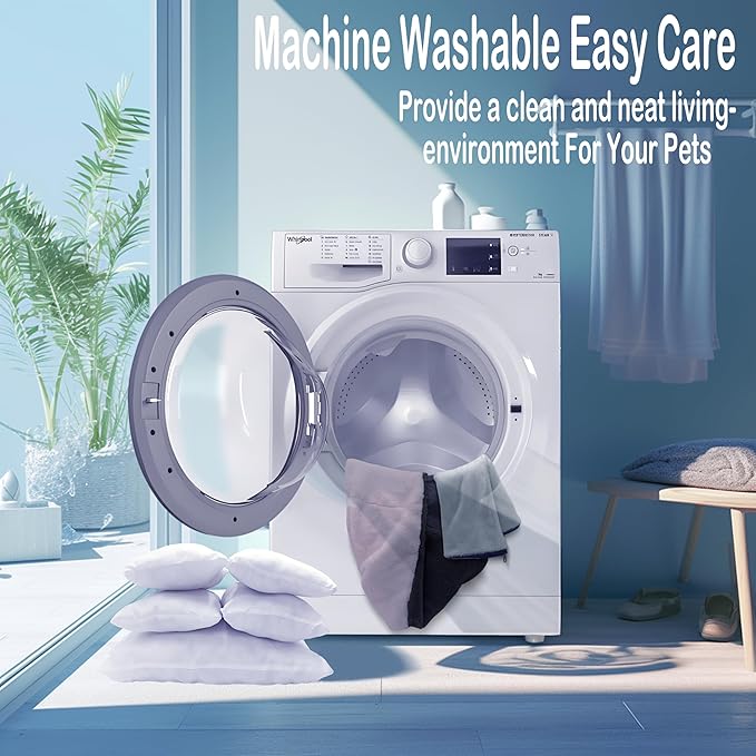 Dog Beds for Small Dogs (Black,31inch)