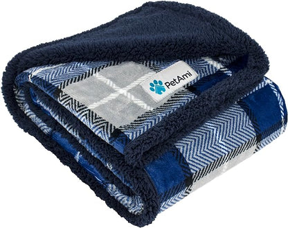 PetAmi Dog Blanket for Medium Large Dogs 40x60 Plaid