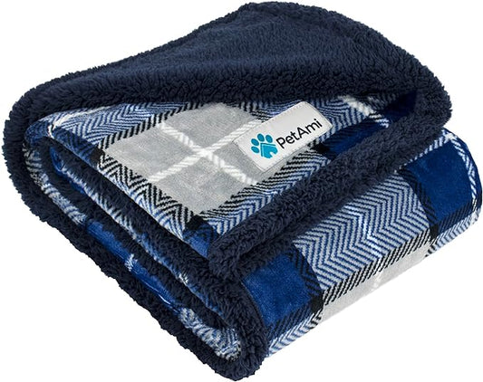 PetAmi Dog Blanket for Medium Large Dogs 40x60 Plaid