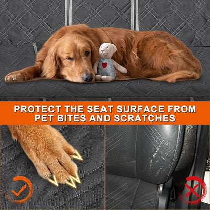 Dog Car Seat Cover for Mid-Size Truck, Compatible with Toyota Tacoma/Hilux, Ford Ranger, Chevy colorado/GMC Canyon, Nissan Frontier, Honda Ridgeline, Jeep Gladiator, 600D Waterproof Pet Seat