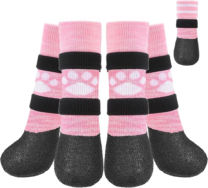 KOOLTAIL Anti Slip Dog Socks to Prevent Licking Paws for Hot/Clod Pavement