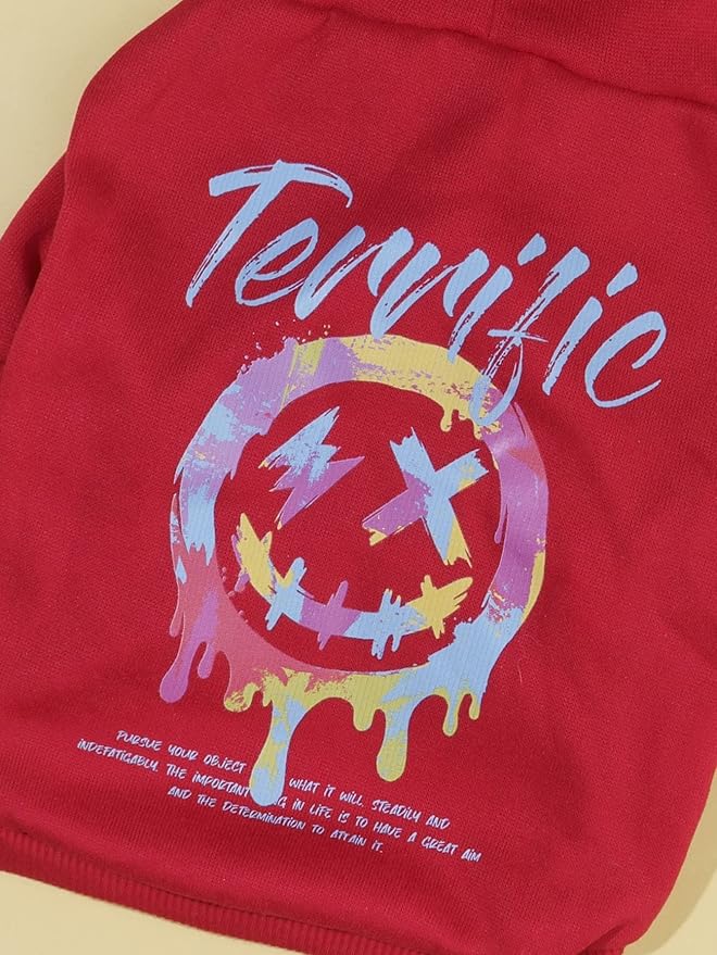 QWINEE Letter Graphic Cat Hoodie Breathable Stretchy Sweatshirts