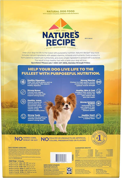 Nature′s Recipe Small Bites Chicken, Barley & Brown Rice Recipe Dry Dog Food, 12 lb. Bag