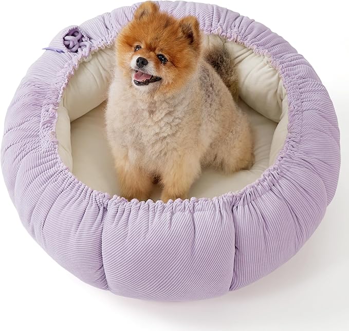 Lesure Dog beds for Small Dogs 25x25x8 Inches