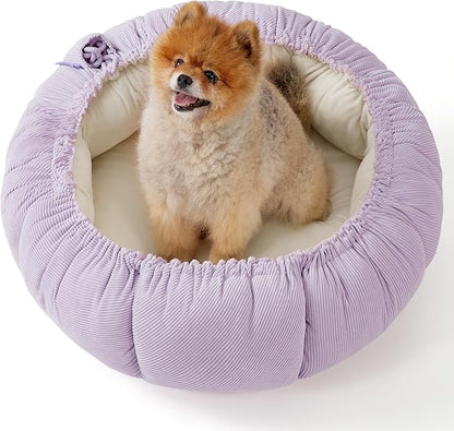 Lesure Dog beds for Small Dogs 25x25x8 Inches