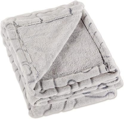 Bone Dry Embossed Bone Print Pet Blanket 36x48", Taupe