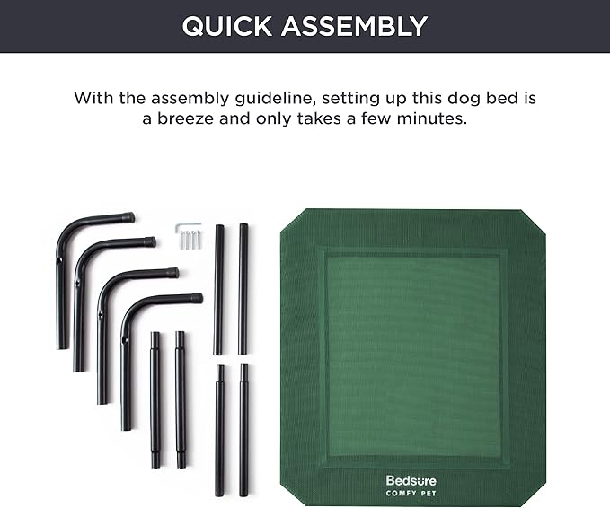 Bedsure Medium Elevated Cooling Outdoor Dog Bed 43 inches