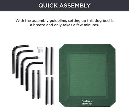 Bedsure Medium Elevated Cooling Outdoor Dog Bed 43 inches